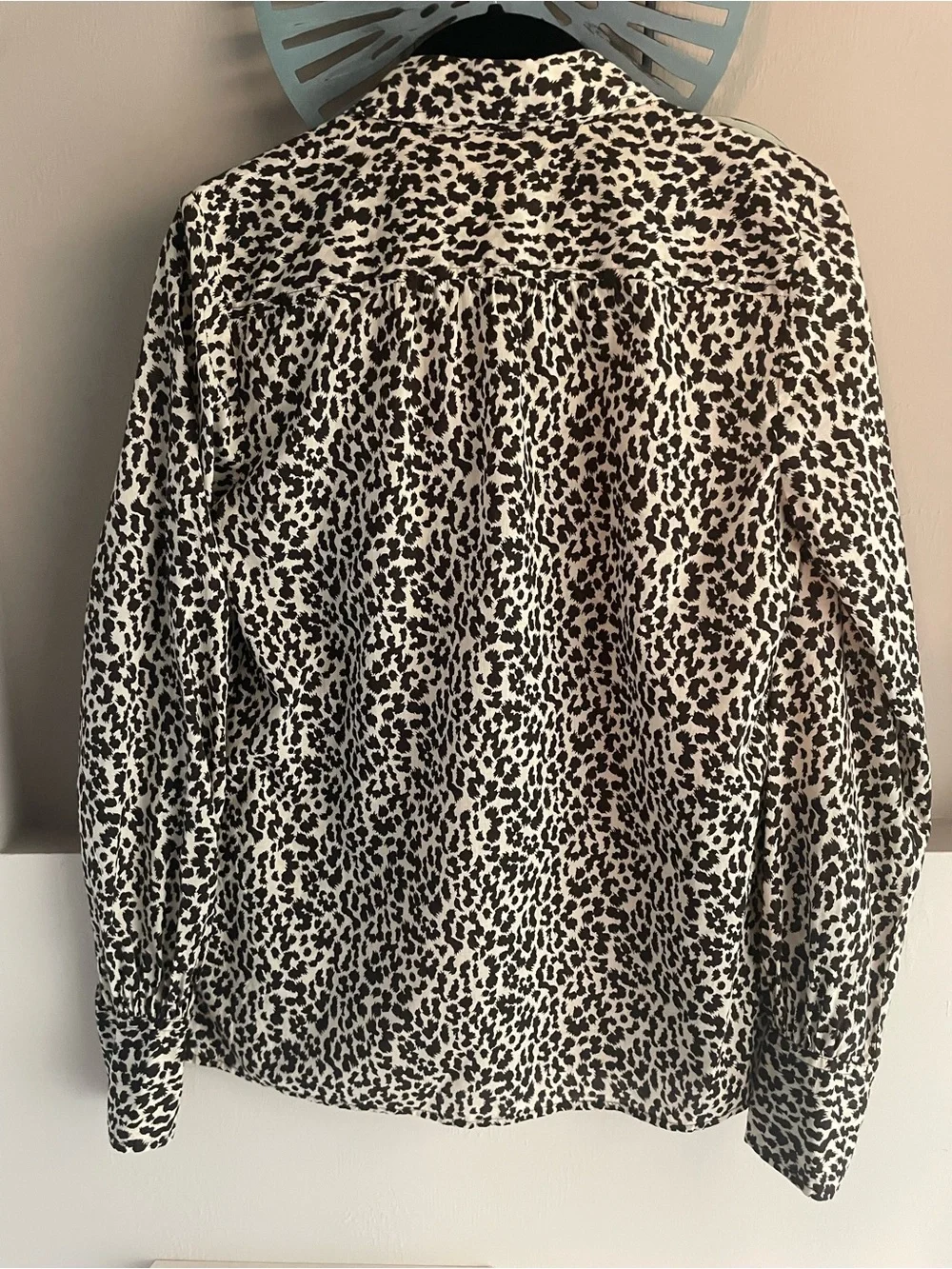 J CREW Animal Print Long Sleeve Blouse - Size 4